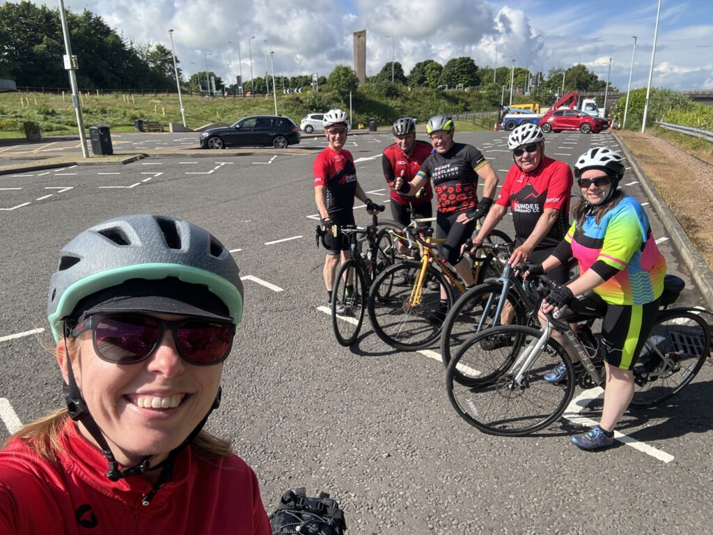 Dundee Dynamo cyclists on a club ride